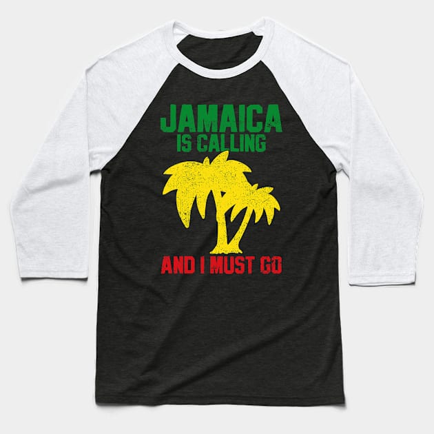 Jamaica Travel Vacation Vintage Baseball T-Shirt by CreativeGiftShop